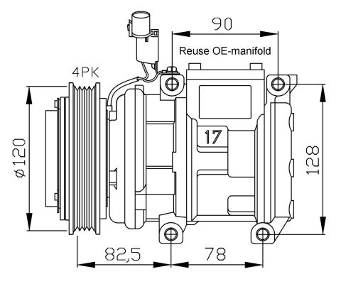 Kompressor, Klimaanlage NRF 32449 von NRF