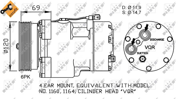 Kompressor, Klimaanlage NRF 32748 von NRF