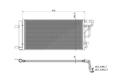 Nrf Kondensator, Klimaanlage [Hersteller-Nr. 350491] für Hyundai von NRF
