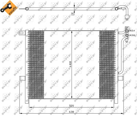 Kondensator, Klimaanlage NRF 35589 Kondensator, Klimaanlage NRF 35589 von NRF