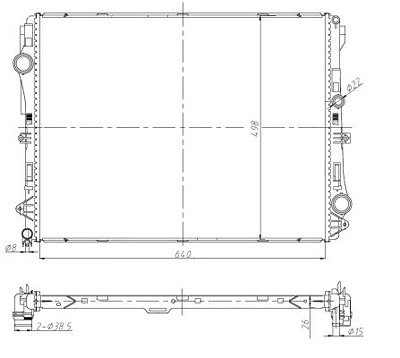 Nrf Kühler, Motorkühlung [Hersteller-Nr. 50041] für Mercedes-Benz von NRF