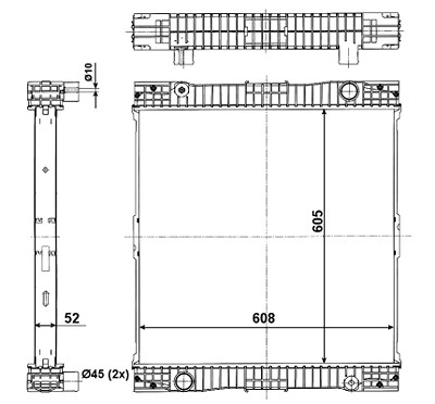 Nrf Kühler, Motorkühlung [Hersteller-Nr. 509713] für Mercedes-Benz von NRF
