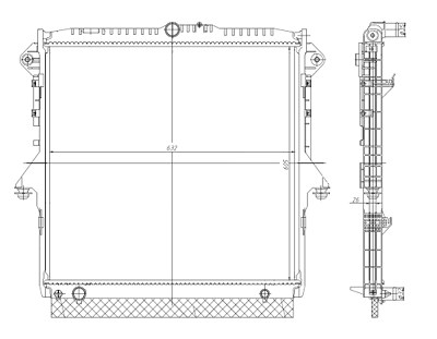 Nrf Kühler, Motorkühlung [Hersteller-Nr. 560001] für Ford von NRF