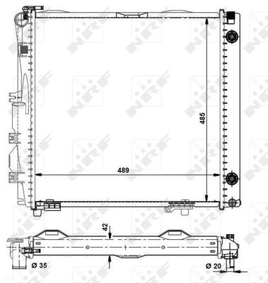 Kühler, Motorkühlung NRF 504258 Kühler, Motorkühlung NRF 504258 von NRF