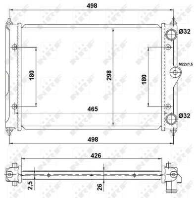 Kühler, Motorkühlung NRF 519505 Kühler, Motorkühlung NRF 519505 von NRF