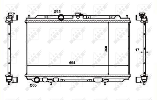 Kühler, Motorkühlung NRF 53386 von NRF