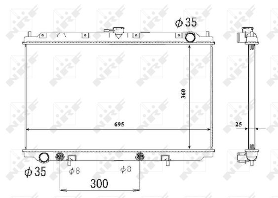 Kühler, Motorkühlung NRF 53695 Kühler, Motorkühlung NRF 53695 von NRF
