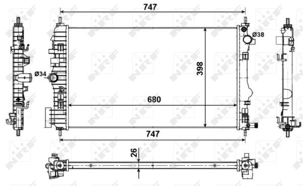 Kühler, Motorkühlung NRF 53774 Kühler, Motorkühlung NRF 53774 von NRF