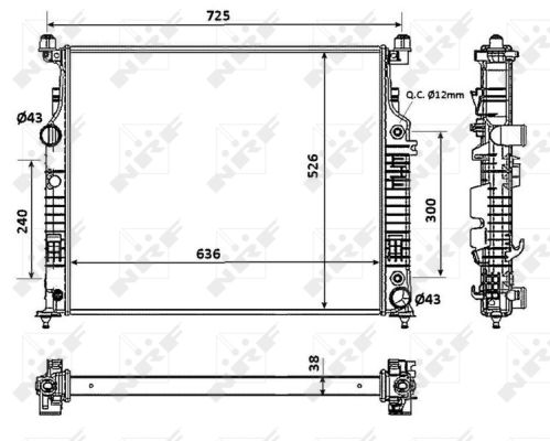 Kühler, Motorkühlung NRF 53937 Kühler, Motorkühlung NRF 53937 von NRF
