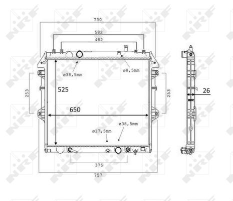 Kühler, Motorkühlung NRF 58534 Kühler, Motorkühlung NRF 58534 von NRF