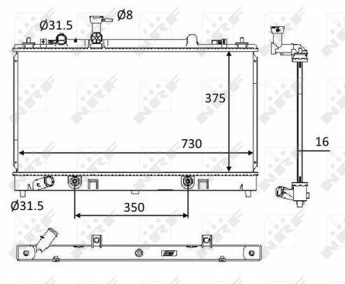 Kühler, Motorkühlung NRF 58560 Kühler, Motorkühlung NRF 58560 von NRF