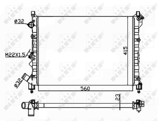 Kühler, Motorkühlung NRF 58943A Kühler, Motorkühlung NRF 58943A von NRF
