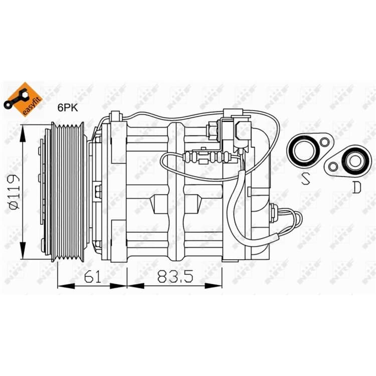NRF Klimakompressor Volvo 850 C70 S70 S80 V70 NRF Klimakompressor Volvo 850 C70 S70 S80 V70 von NRF
