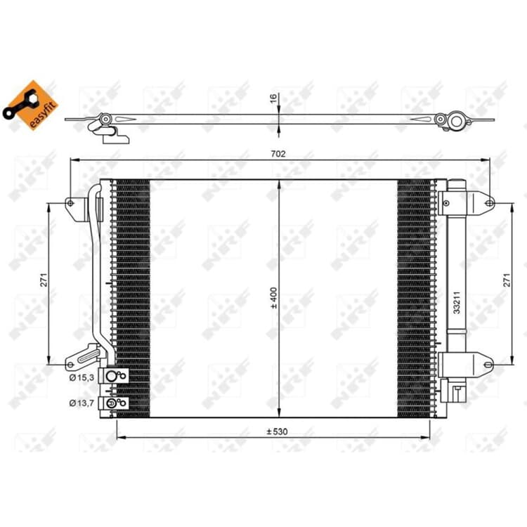 NRF Klimakondensator VW Beetle Jetta NRF Klimakondensator VW Beetle Jetta von NRF