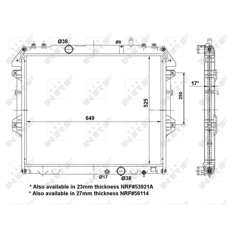 NRF K?hler f?r Antriebsbatterie Toyota Hilux von NRF