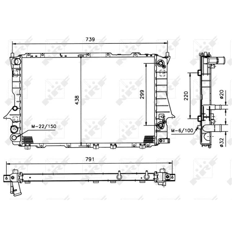 NRF Motork?hler Audi 100 A6 von NRF