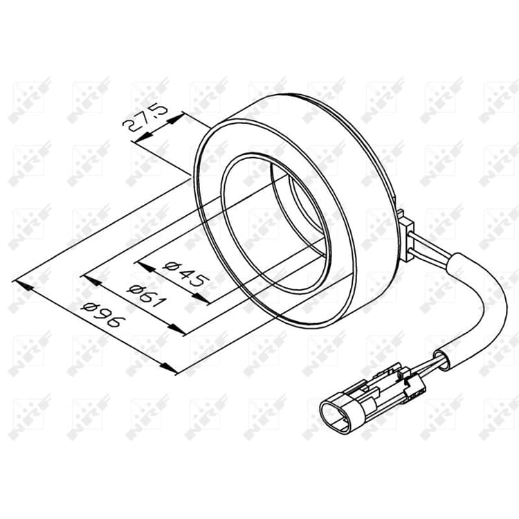 NRF Spule f?r Magnetkupplung-Kompressor Opel Signum Vectra C von NRF