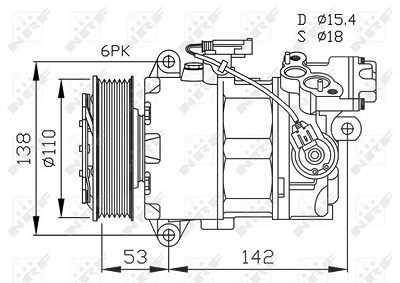 Nrf Klimakompressor CSE613E [Hersteller-Nr. 32463] für BMW von NRF