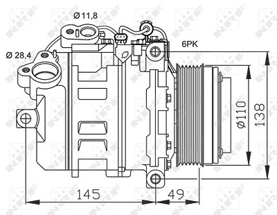 Nrf Kompressor, Klimaanlage [Hersteller-Nr. 32533] für BMW von NRF