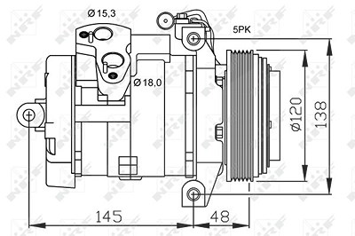Nrf Kompressor, Klimaanlage [Hersteller-Nr. 32470] für BMW von NRF