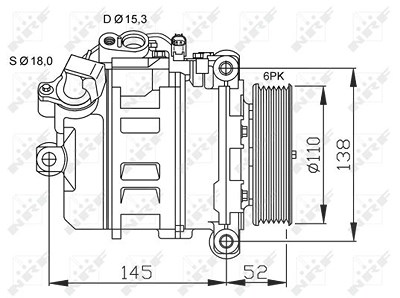 Nrf Kompressor, Klimaanlage [Hersteller-Nr. 32435] für BMW von NRF