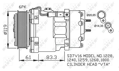 Nrf Kompressor, Klimaanlage [Hersteller-Nr. 32198] für Citroën, Fiat, Lancia, Peugeot von NRF