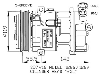Nrf Kompressor, Klimaanlage [Hersteller-Nr. 32269] für Opel von NRF