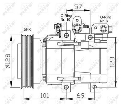 Nrf Kompressor, Klimaanlage [Hersteller-Nr. 32204] für Hyundai, Kia von NRF