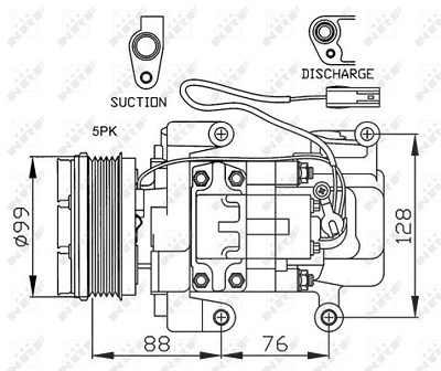 Nrf Kompressor, Klimaanlage [Hersteller-Nr. 32234] für Mazda von NRF