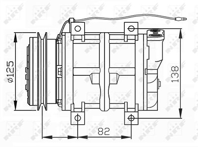 Nrf Kompressor, Klimaanlage [Hersteller-Nr. 32745G] für Mitsubishi von NRF