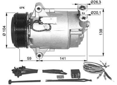 Nrf Kompressor, Klimaanlage [Hersteller-Nr. 32427] für Opel von NRF