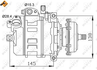 Nrf Kompressor, Klimaanlage [Hersteller-Nr. 32148] für VW von NRF