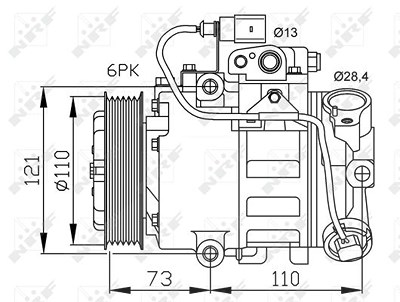Nrf Kompressor [Hersteller-Nr. 32225] für Audi, Seat, Skoda, VW von NRF