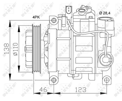 Nrf Kompressor [Hersteller-Nr. 32105] für Audi von NRF