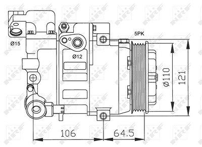 Nrf Kompressor Klimaanlage Nippon Denso [Hersteller-Nr. 32175] für Mercedes-Benz von NRF