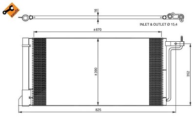 Nrf Kondensator, Klimaanlage [Hersteller-Nr. 350051] für Ford von NRF