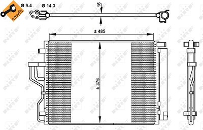 Nrf Kondensator, Klimaanlage [Hersteller-Nr. 350334] für Hyundai von NRF