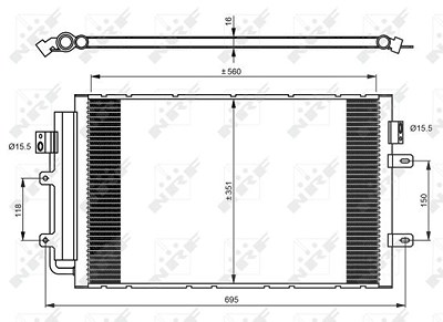 Nrf Kondensator, Klimaanlage [Hersteller-Nr. 350083] für Iveco von NRF