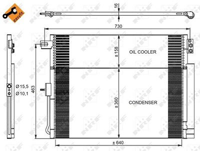 Nrf Kondensator, Klimaanlage [Hersteller-Nr. 350038] für Jeep von NRF