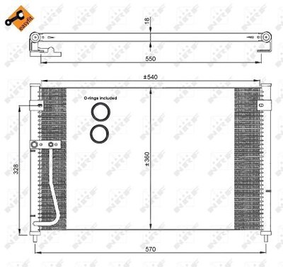 Nrf Kondensator 550x300 [Hersteller-Nr. 35306] für Mazda von NRF