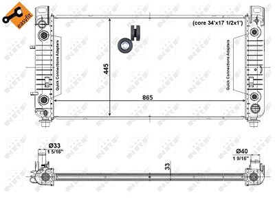 Nrf Kühler, Motorkühlung [Hersteller-Nr. 56008] für Cadillac von NRF
