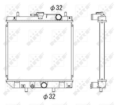 Nrf Kühler, Motorkühlung [Hersteller-Nr. 53276] für Daihatsu von NRF