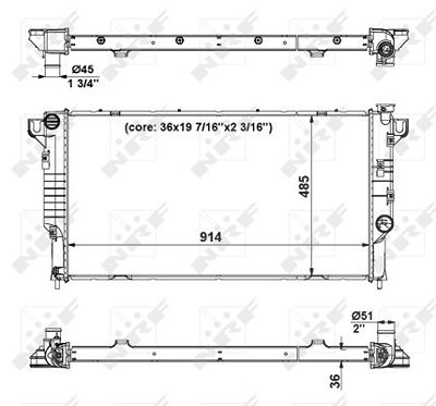 Nrf Kühler, Motorkühlung [Hersteller-Nr. 56024] für Dodge von NRF