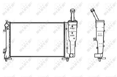 Nrf Kühler, Motorkühlung [Hersteller-Nr. 53247A] für Fiat, Lancia von NRF