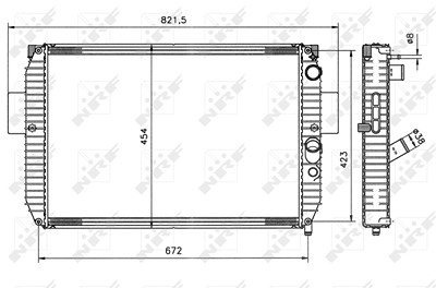 Nrf Kühler, Motorkühlung [Hersteller-Nr. 51564] für Iveco von NRF