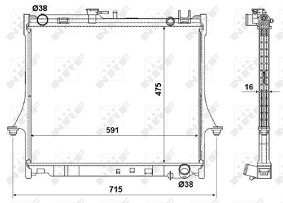 Nrf Kühler, Motorkühlung [Hersteller-Nr. 53540] für Isuzu von NRF