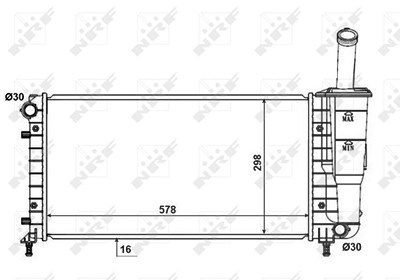 Nrf Kühler, Motorkühlung [Hersteller-Nr. 53601] für Fiat von NRF