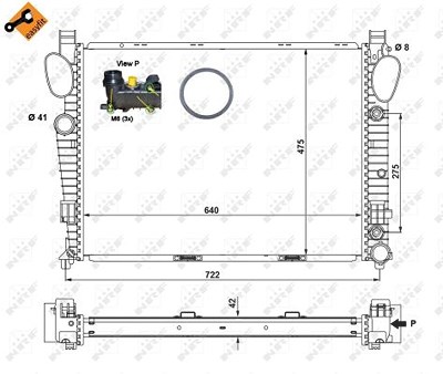 Nrf Kühler, Motorkühlung [Hersteller-Nr. 58366] für Mercedes-Benz von NRF