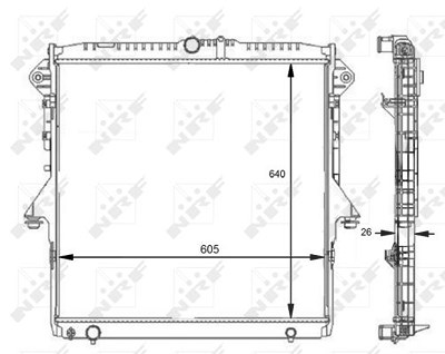 Nrf Kühler, Motorkühlung [Hersteller-Nr. 59074] für Ford von NRF