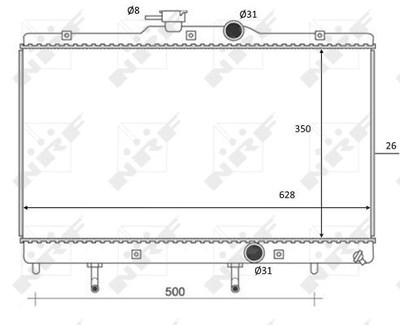 Nrf Kühler, Motorkühlung [Hersteller-Nr. 59078] für Toyota von NRF